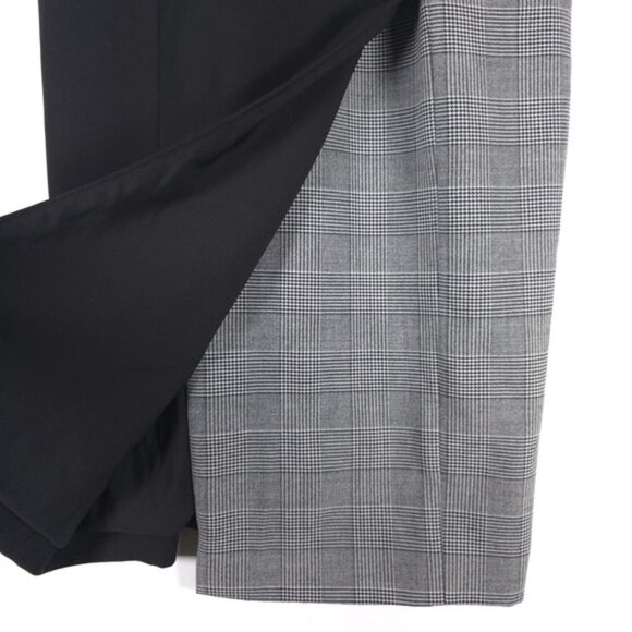 Fame & Partners Everly Button Front Black & Plaid Midi Dress Size 6 - Picture 12 of 16